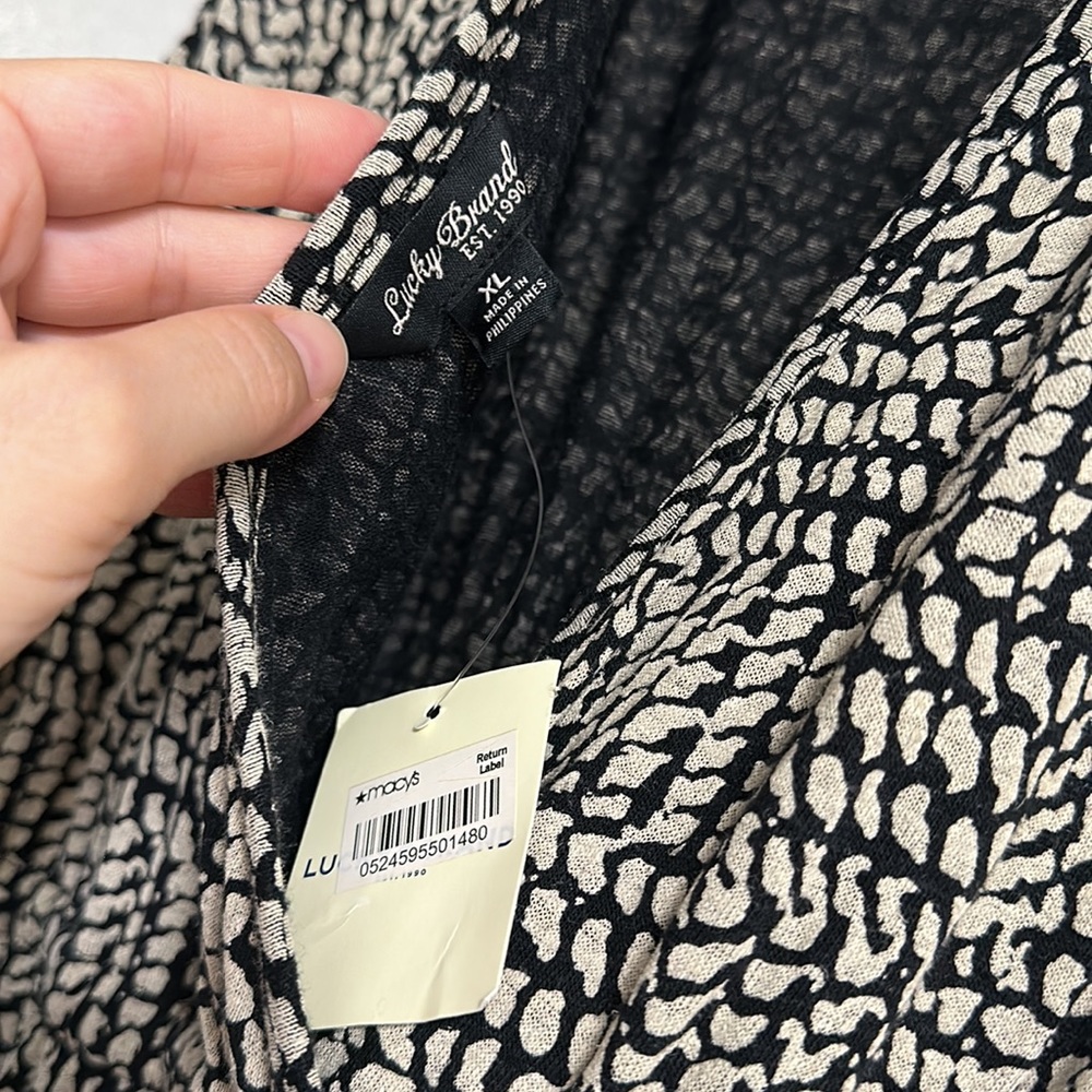NEW Lucky Brand Drawstring Knee-length Dress (XL) - Picture 3 of 4